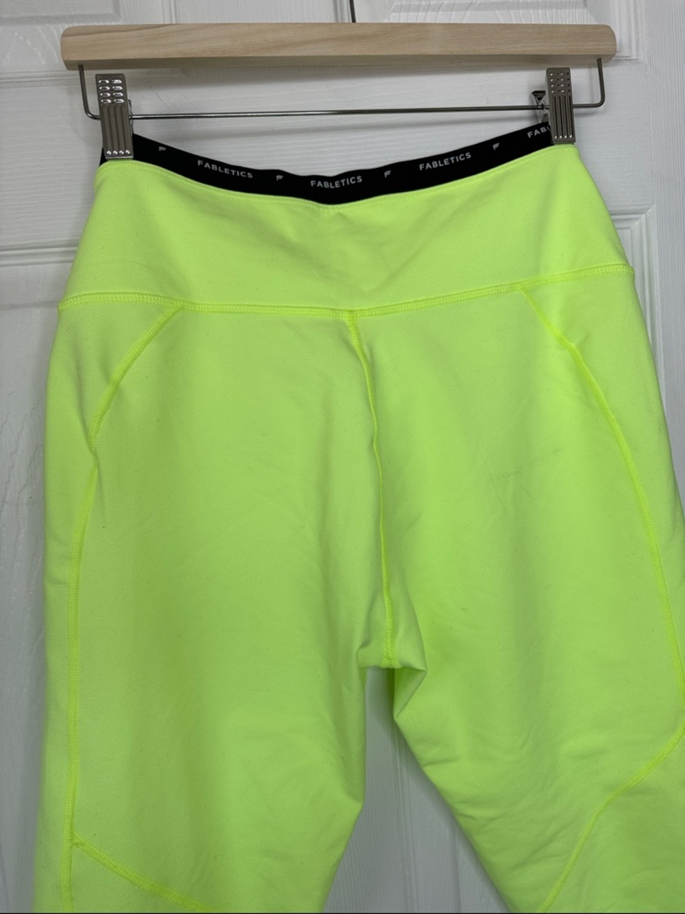 Fabletics Neon Yellow Define High-Waisted Athletic Leggings. NWT Sz XL 12-14 - Picture 7 of 7